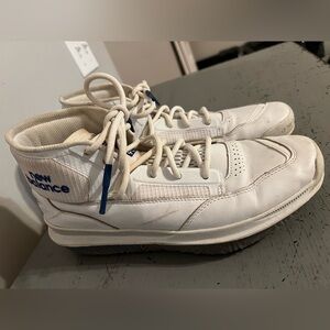 New Balance 9000 White/Blue High-Top Sneakers